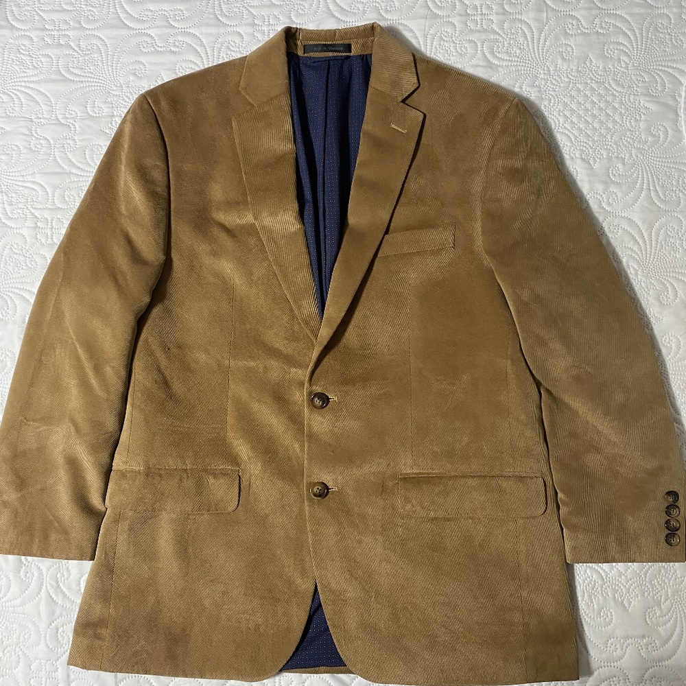 Chaps Men’s Tan Corduroy Sport Coat. 40R
